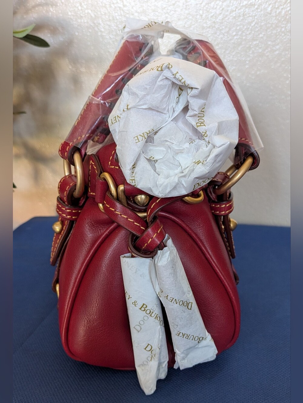 Gorgeous! NWT Dooney & Bourke Florentine Leather Satchel in BORDEUX - Picture 5 of 10